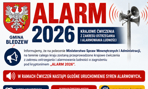Zdjęcie do Informujemy, że na polecenie Ministerstwo Spraw Wewnętrznych i Administracji, na terenie całego kraju zostaną przeprowadzone krajowe ćwiczenia z zakresu ostrzegania i alarmowania ludności o zagrożeniu pod kryptonimem &bdquo;ALARM 2026"