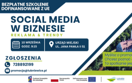 Zdjęcie do Bezpłatne szkolenia dla przedsiębiorc&oacute;w &ndash; marketing i social media w biznesie w Lubniewicach