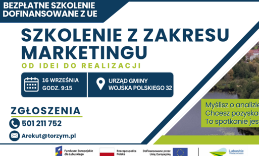 Zdjęcie do Szkolenie z zakresu marketingu - 16 września Torzym, Urząd Miejski godz. 9.15 
