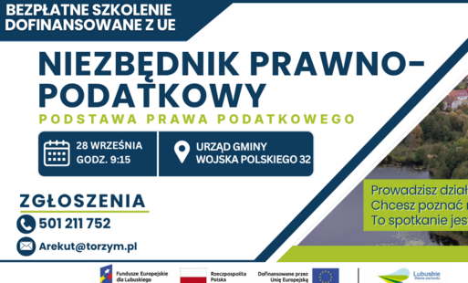 Zdjęcie do Prawno-podatkowy niezbędnik dla przedsiębiorstw &ndash; 28 września Torzym, Urząd Miejski godz. 9.15 