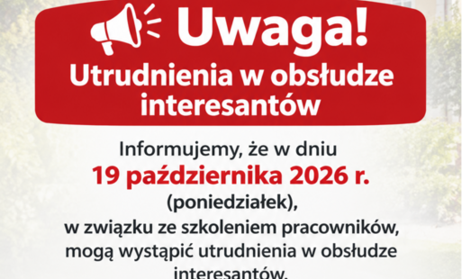 Zdjęcie do  Uwaga! Utrudnienia w obsłudze interesant&oacute;w w Urzędzie Gminy Bledzew.
